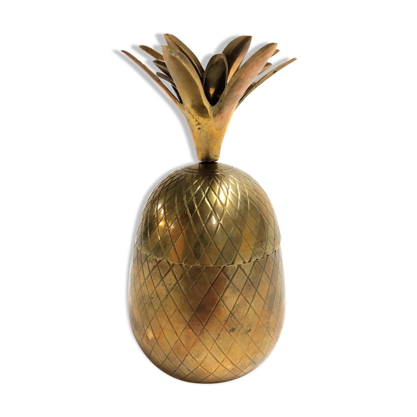 Vintage brass pineapple ice bucket 1970s