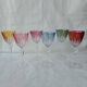 Colored crystal foot glasses