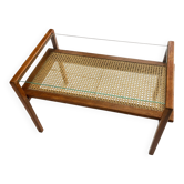 Mahogany coffee table Roger Landault 1960