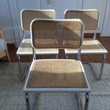 Lot of 3 chairs Cesca B32 Marcel Breuer