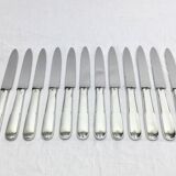 Set of 24 plain silver knives