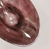 Large dish in several layers of glass, in a beautiful purple colour 1980s