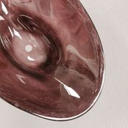 Large dish in several layers of glass, in a beautiful purple colour 1980s