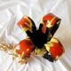 Multicolored flamed ceramic vase Vallauris