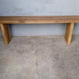 Solid wood bench patinated 160cm