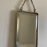 Small beveled barber mirror