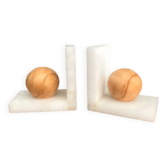 Pair of marble bookends