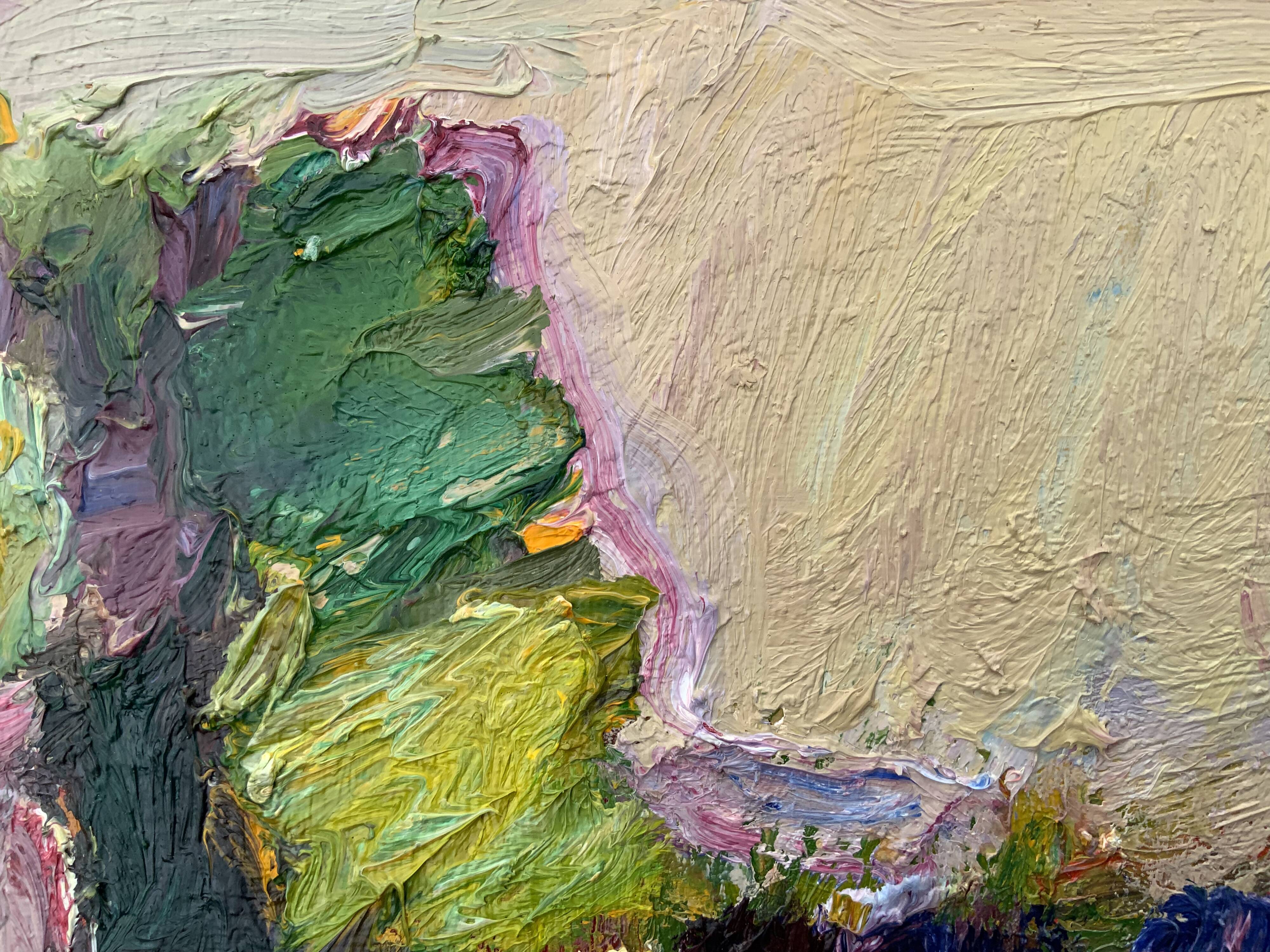 Vintage Original Expressionist Oil On Canvas By A. Eres, 1977