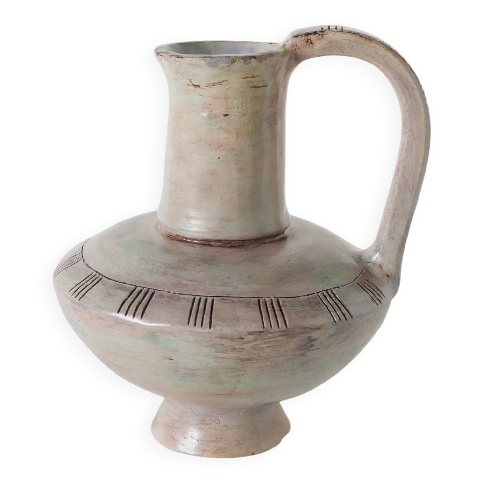 Large pottery vase, brutalist style, 1970.