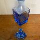Estelle Antique Colored Whisky/Liqueur Decanter + Blue Crystal Stopper