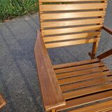 Set of 4 vintage folding armchairs