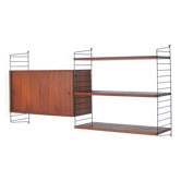 Swedish wall unit with wall cupboard by Kasja & Nils Nisse Strinning, 1950s
