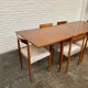 Vintage teak square extendable  dining table designed and manufactured by lübke,  1960s
