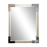 Wall mirror in lucite and chrome, 1970s