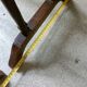 Stackable tables with pyrography.