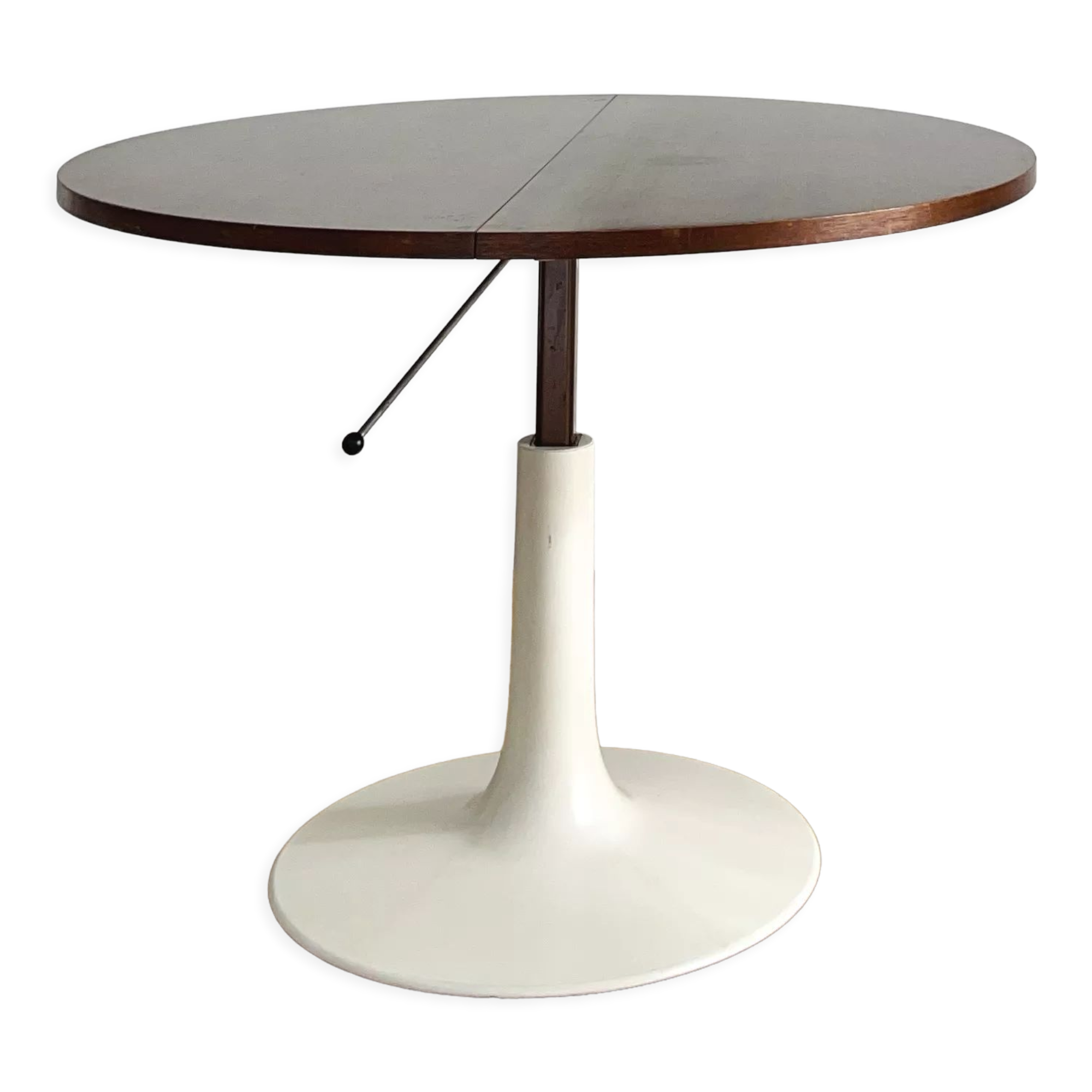 Adjustable tulip foot table