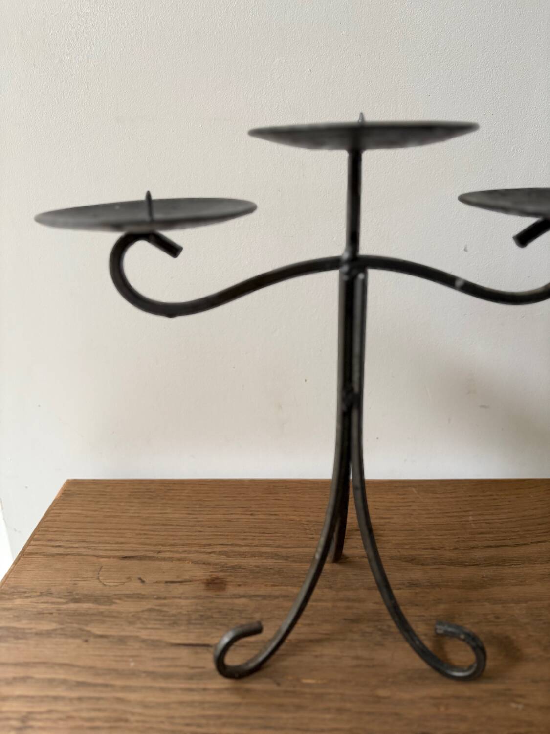 Vintage wrought iron candlestick