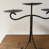 Vintage wrought iron candlestick
