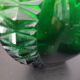Vintage green carafe in chiseled glass