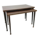 Pair of vintage nesting tables in formica, 1970.