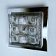 Sculptural Wall Lamp Vintage 60s, Glass and Chrome
