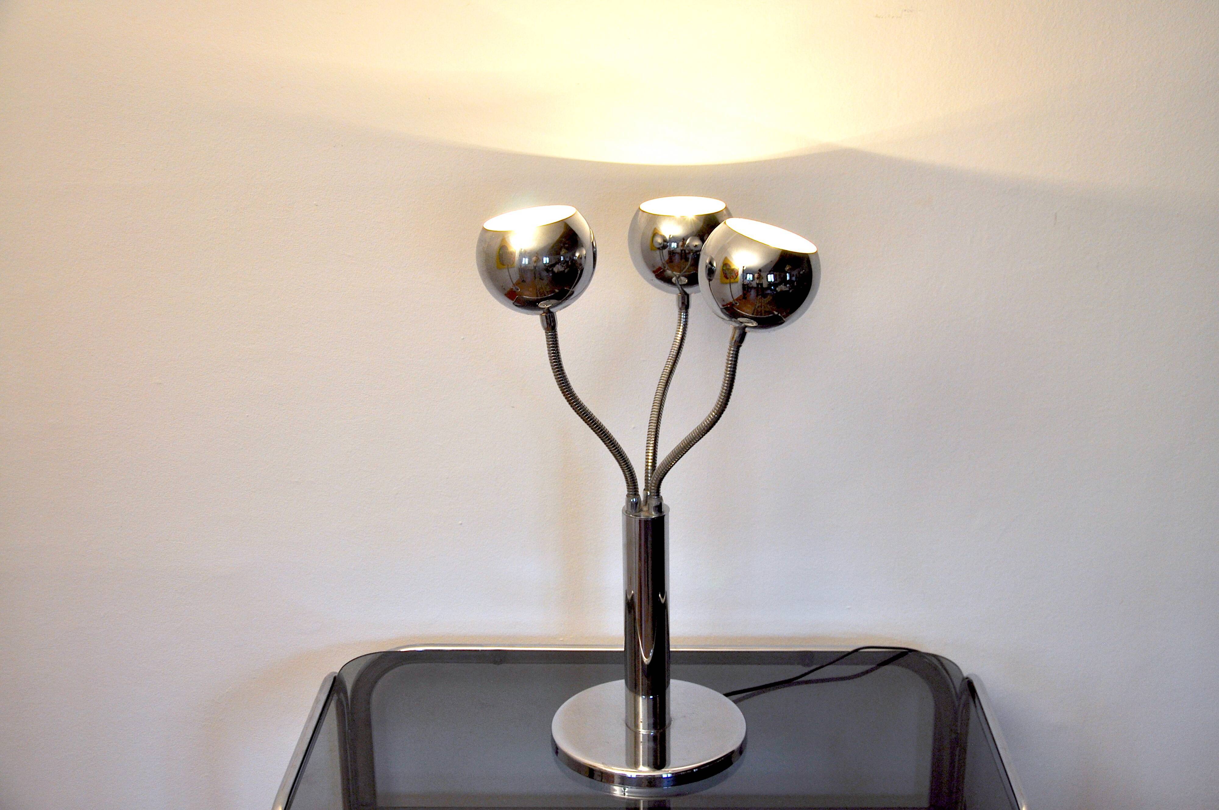 Chrome lamp, Italy, 1970