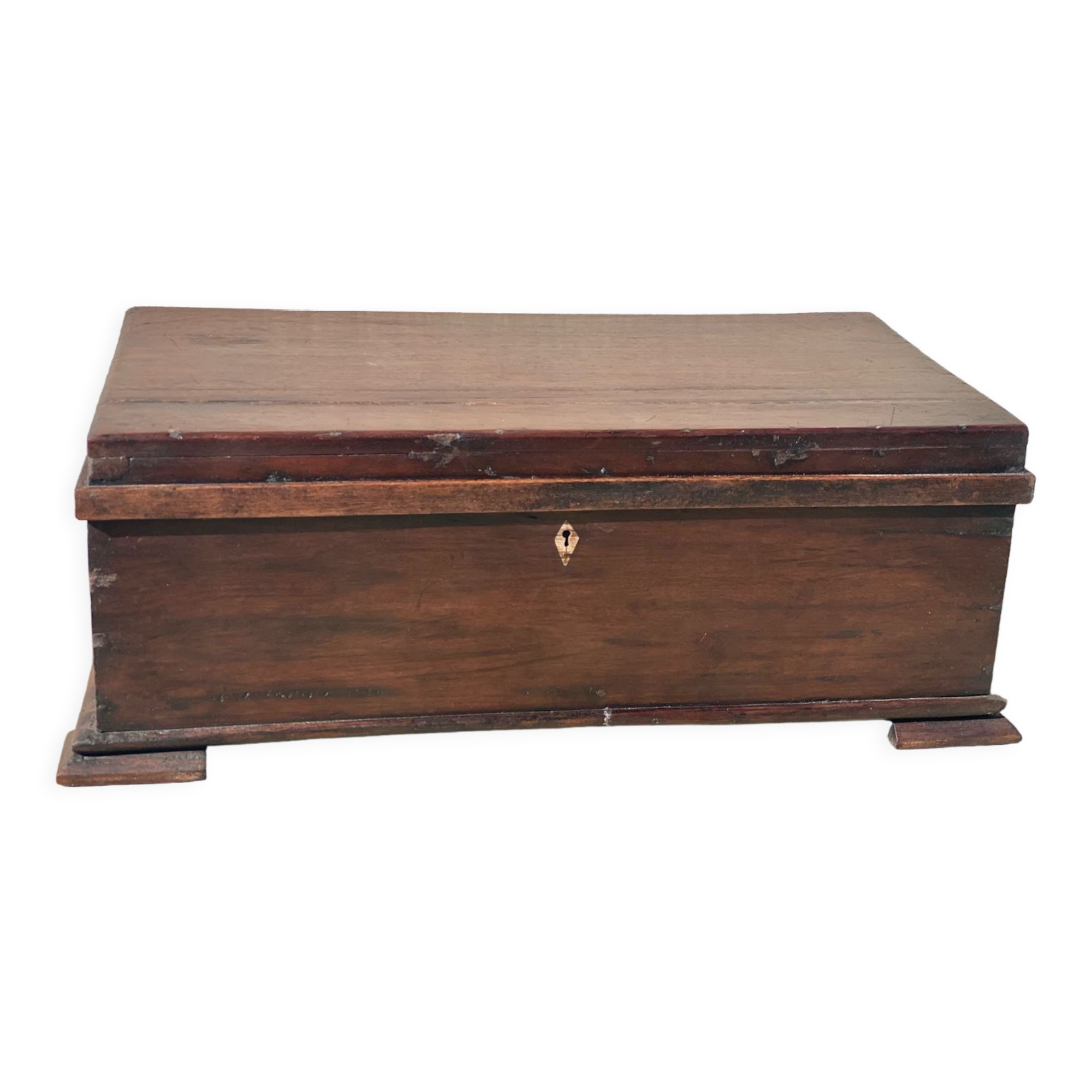 Old exotic wood chest from Ghana