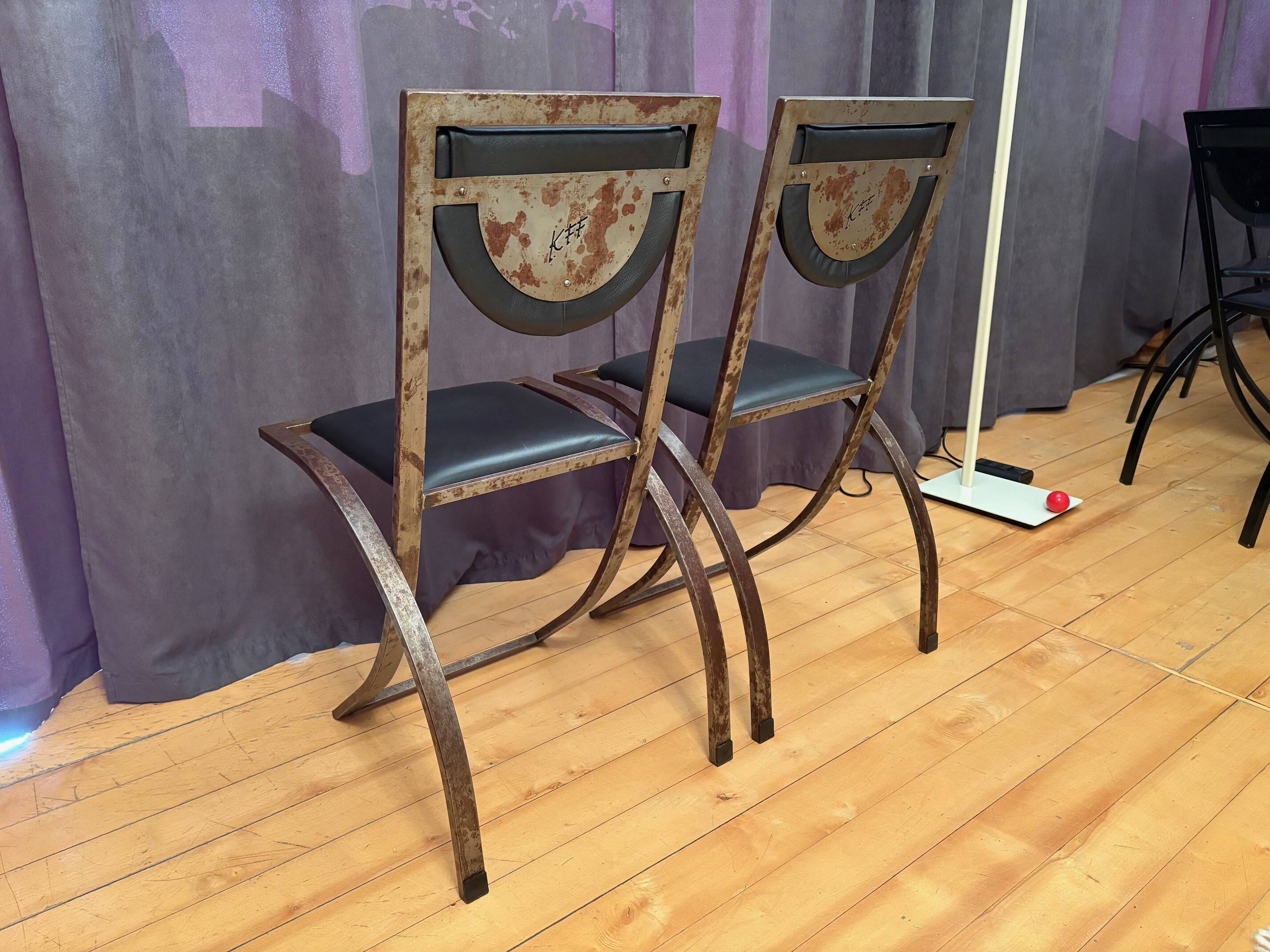 Pair of Sinus chairs designed by Karl Friedrich Förster, KFF, Germany, 1990