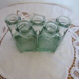 Lot of 5 triangular glass apothecary bottles