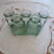 Lot de 5 flacons apothicaire en verre forme triangulaire