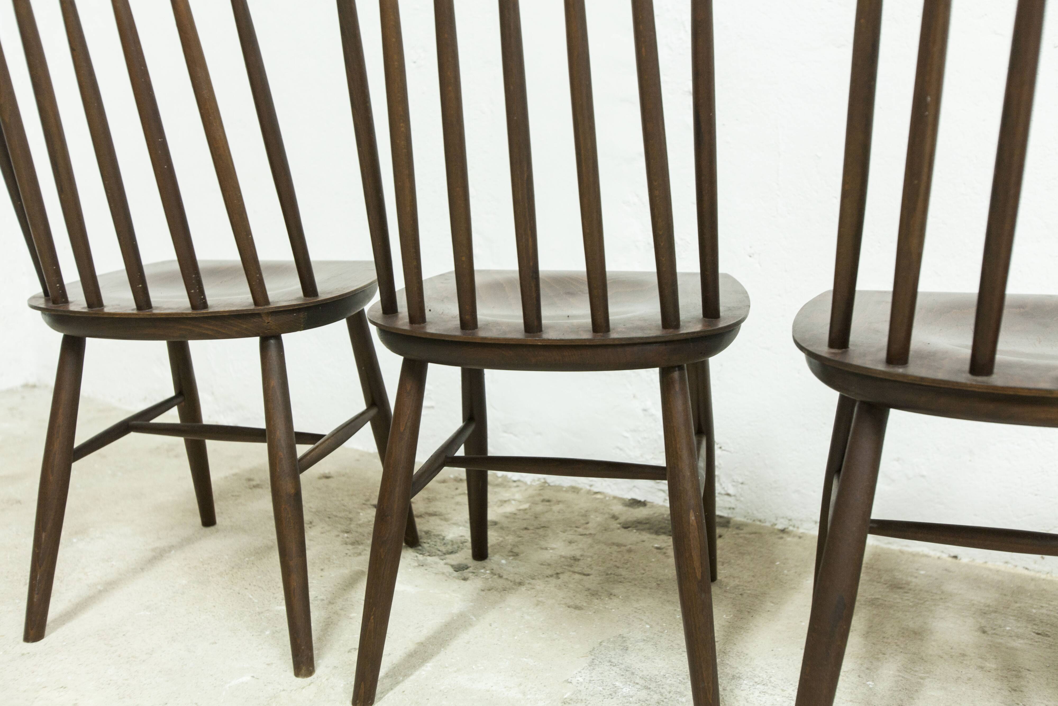 Lot de 4 chaises swr fanett de Ilmari Tapiovaara