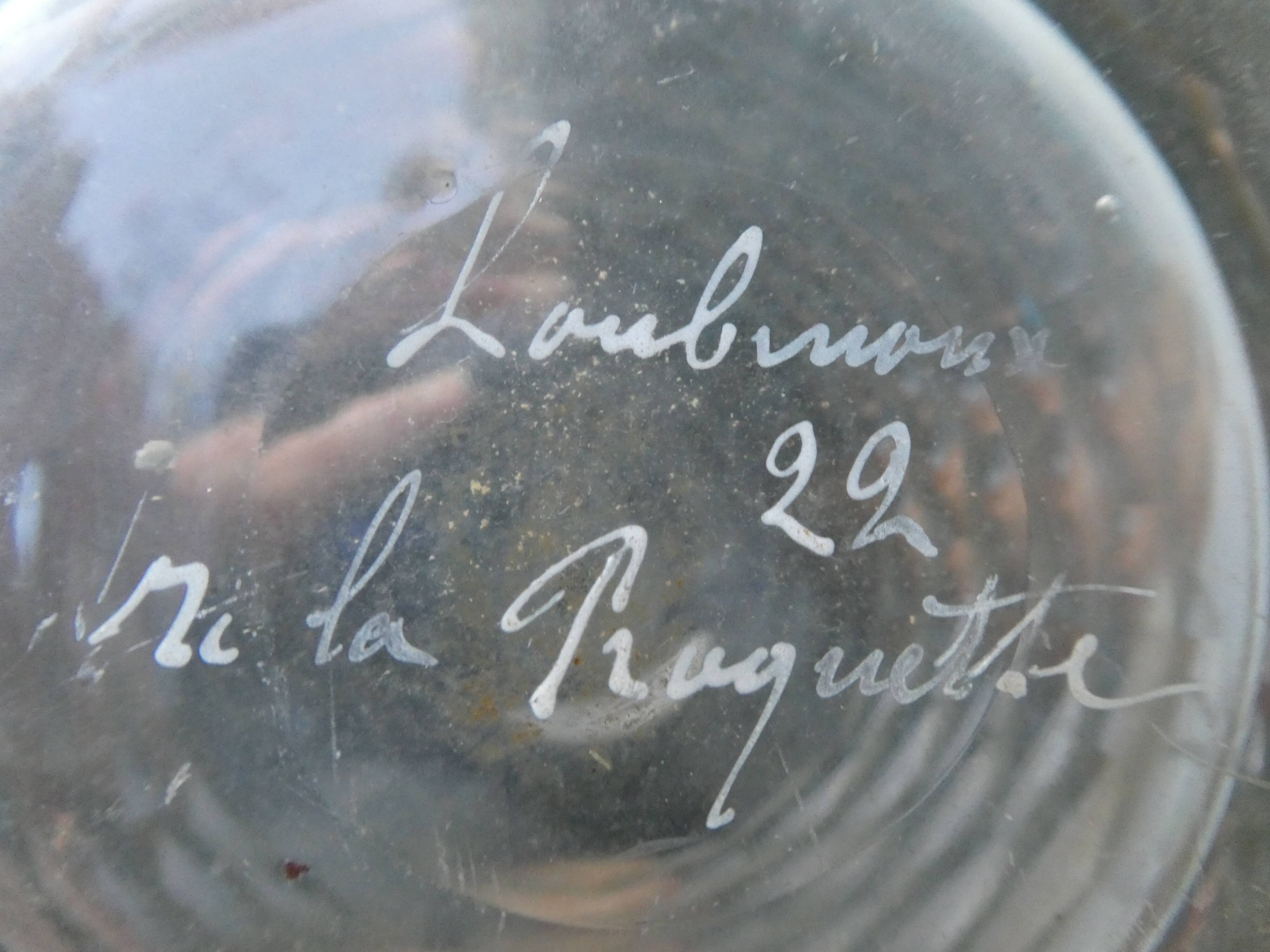 Bottle of bistro Loubinoux Paris, period 1900