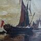 Tableau ancien, marine signée, fin XIXEME