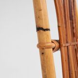 2x Italian bamboo and rattan high back chair, mid-century modernism, Italy 1960s