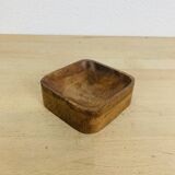 60s teak pocket emptier, square