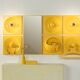 Eight-piece Space Age QUADRO coat rack set by Jürgen Lange for Schönbuch, 1970s