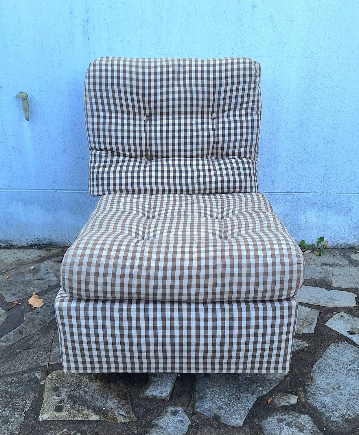 Vintage fabric armchair