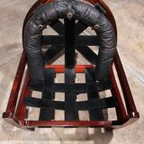 Fauteuil Lounge en Cuir "Rancero" de Luciano Frigerio - Design Italien des Années 1970