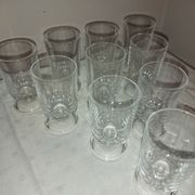 10 crystal liqueur glasses
