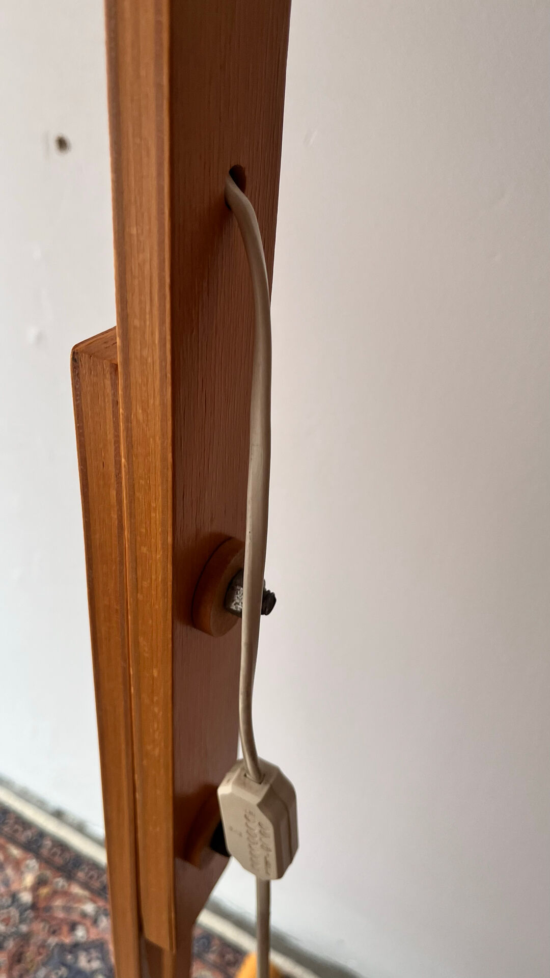 Scandinavian Modern Beech Aneta Floor Lamp by Jan Wickelgren, Sweden,