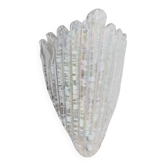 Vintage Murano Glass Shell Wall Lamp - Transparent Iridescent Glass, 1970s Italy