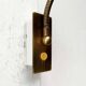 Vintage German brass patinated wall lamp with a gooseneck design by Honsel, 1970s.