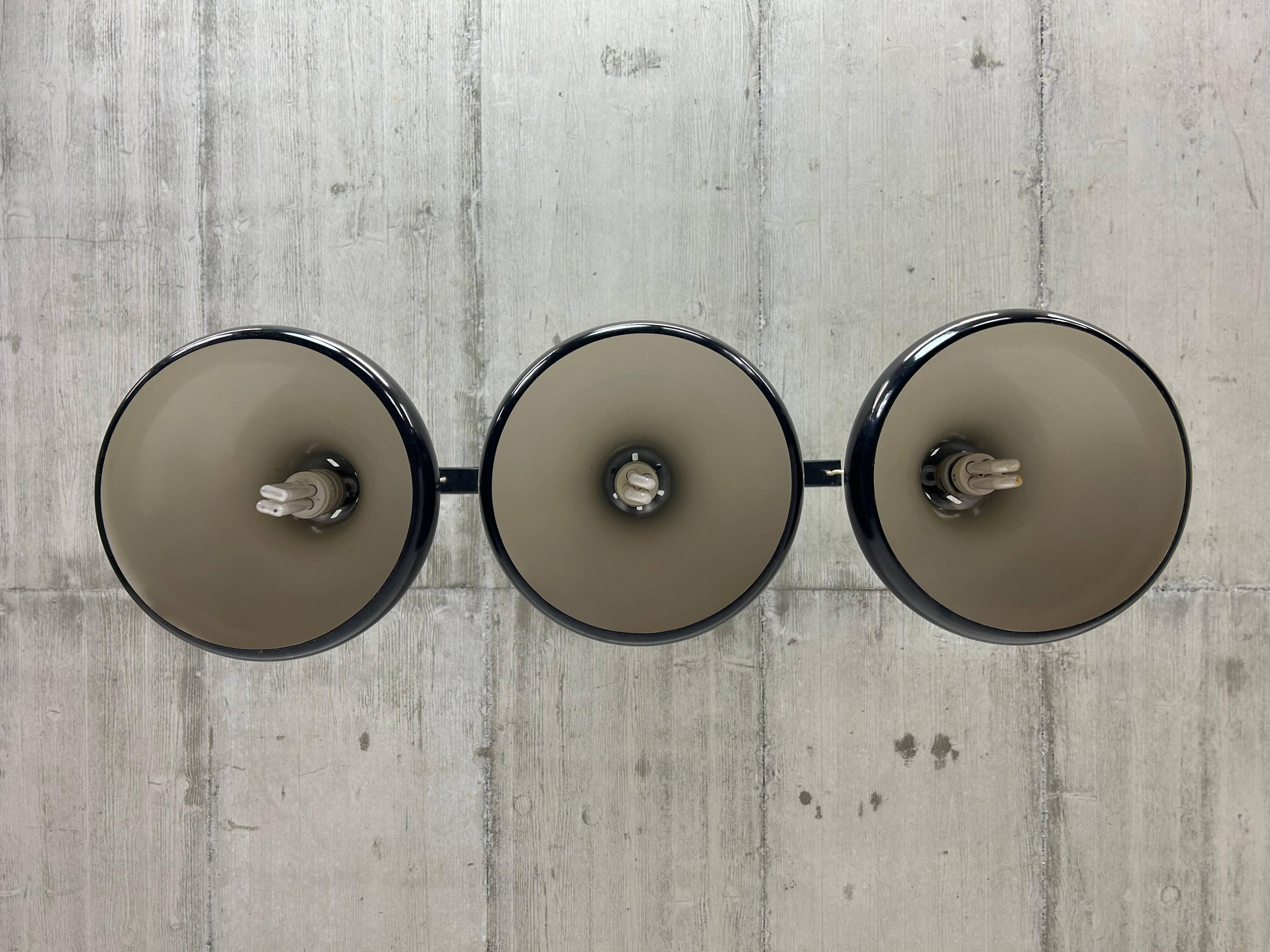 Lampe de plafond noire moderne du milieu du siècle