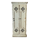 Old factory lacquered pine locker from early 20th century France.