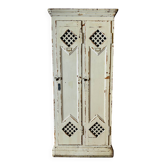 Ancien vestiaire en pin laqué d'usine français du début du 20ème siècle.