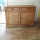 Old - Beautiful solid oak sideboard - 2 doors - 2 drawers in golden oak color