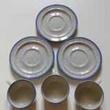 Trio of Tulowice coffee cups and bowls