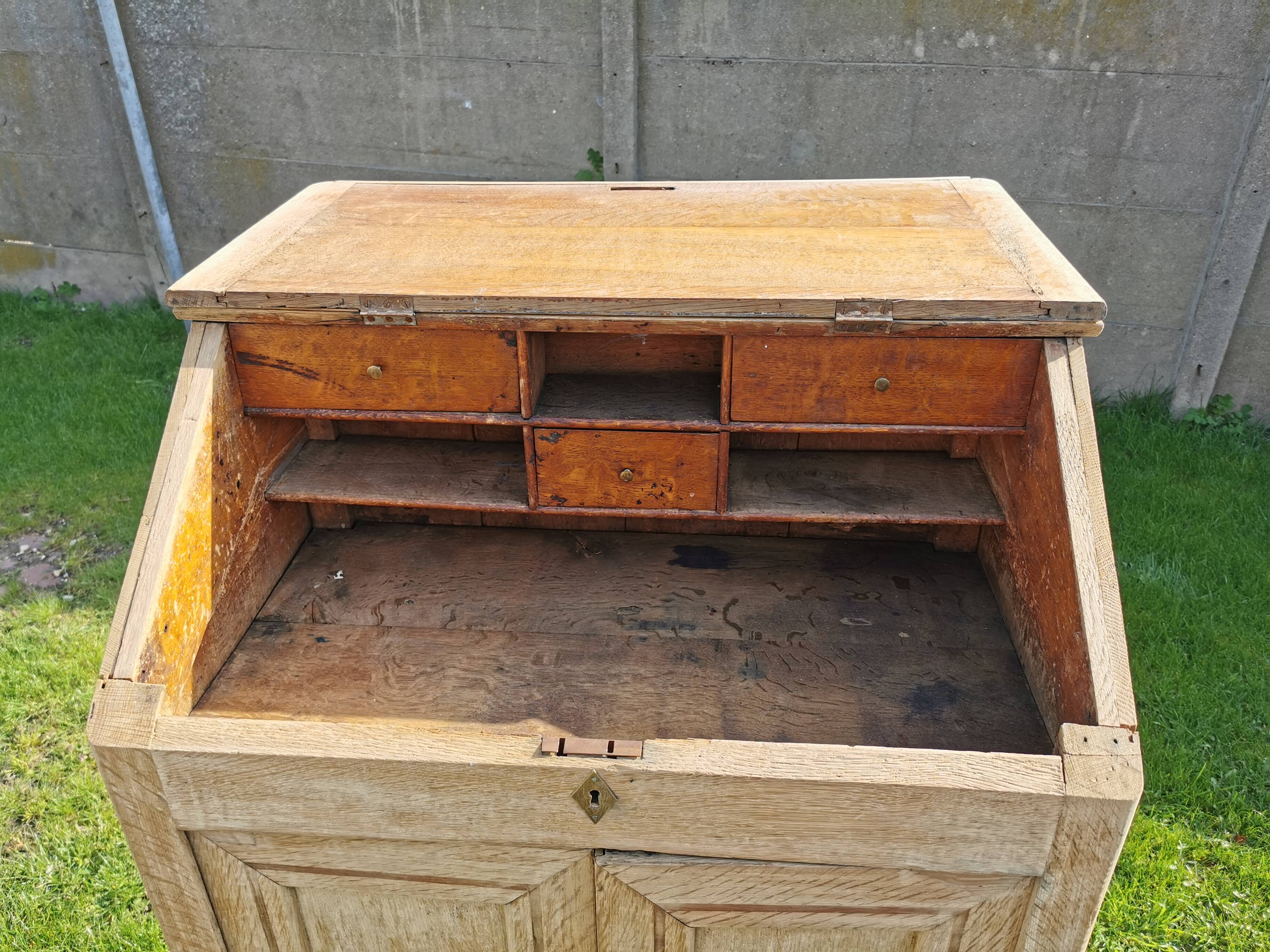 Writing furniture, craft furniture, solid oak, 19th century era