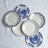 Vintage blue dinner plates