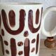 Hand-painted glazed ceramic tube vase